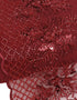 Aurora Blossom Beaded Border Lace - (Maroon)
